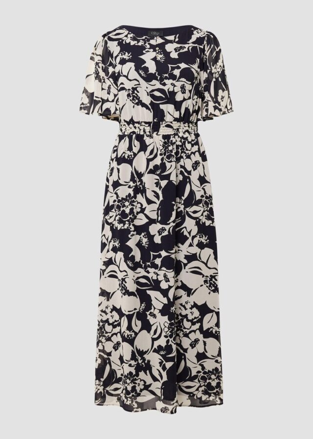 Maxikleid aus Chiffon mit Print