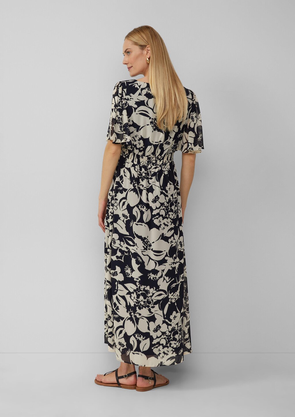 Maxikleid aus Chiffon mit Print