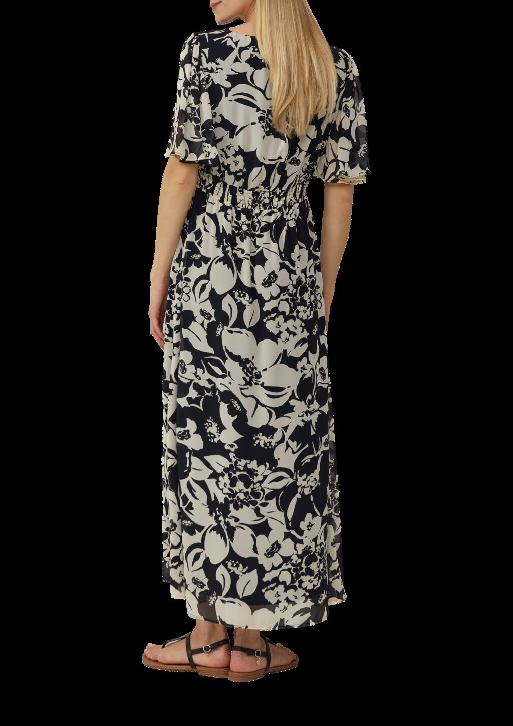 Maxikleid aus Chiffon mit Print