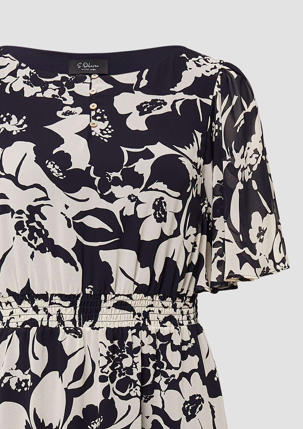 Maxikleid aus Chiffon mit Print