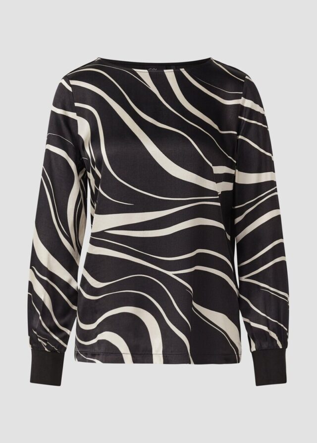 Gemustertes Langarmshirt im Fabricmix