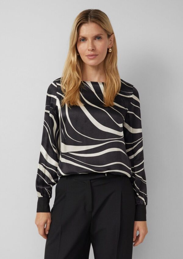 Gemustertes Langarmshirt im Fabricmix