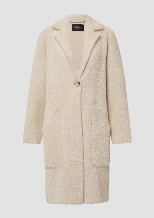 Relaxed-Fit-Strickmantel aus schwerer Ware