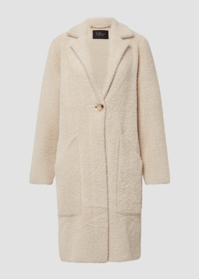 Relaxed-Fit-Strickmantel aus schwerer Ware