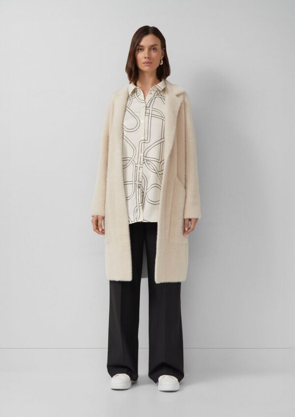 Relaxed-Fit-Strickmantel aus schwerer Ware