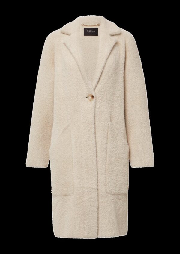 Relaxed-Fit-Strickmantel aus schwerer Ware