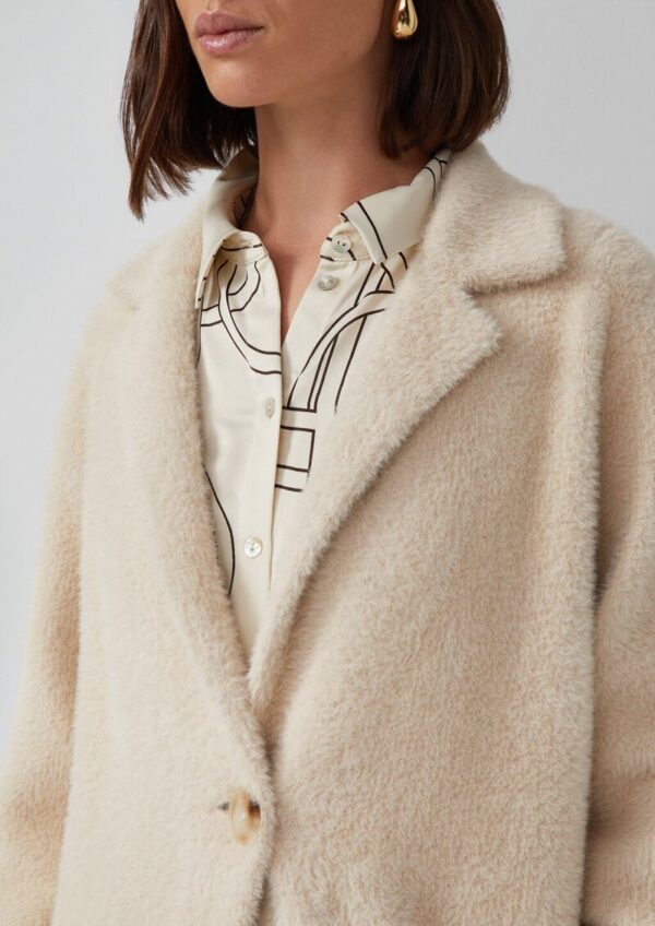 Relaxed-Fit-Strickmantel aus schwerer Ware