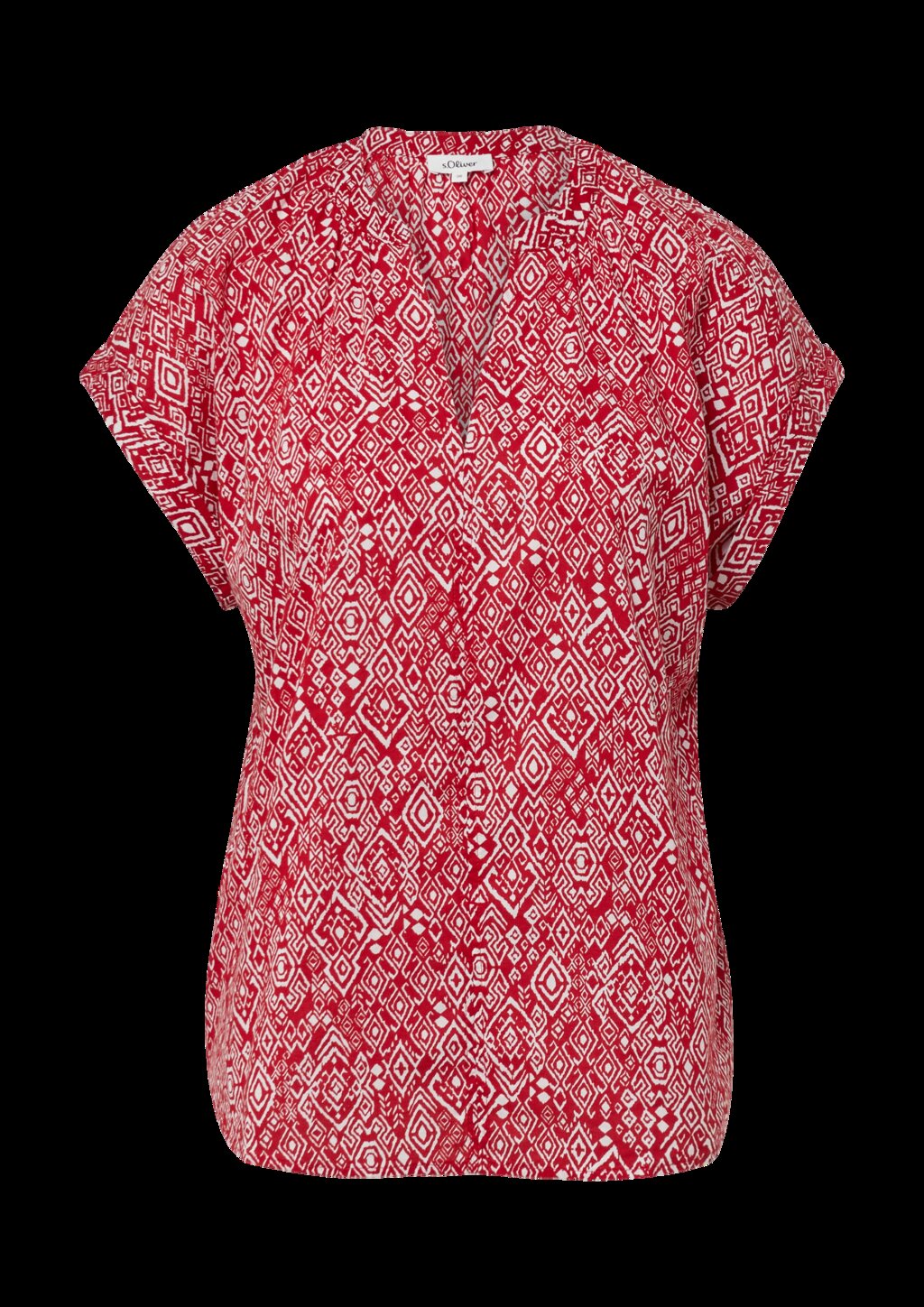 Leichte Baumwoll-Bluse mit All-over-Print