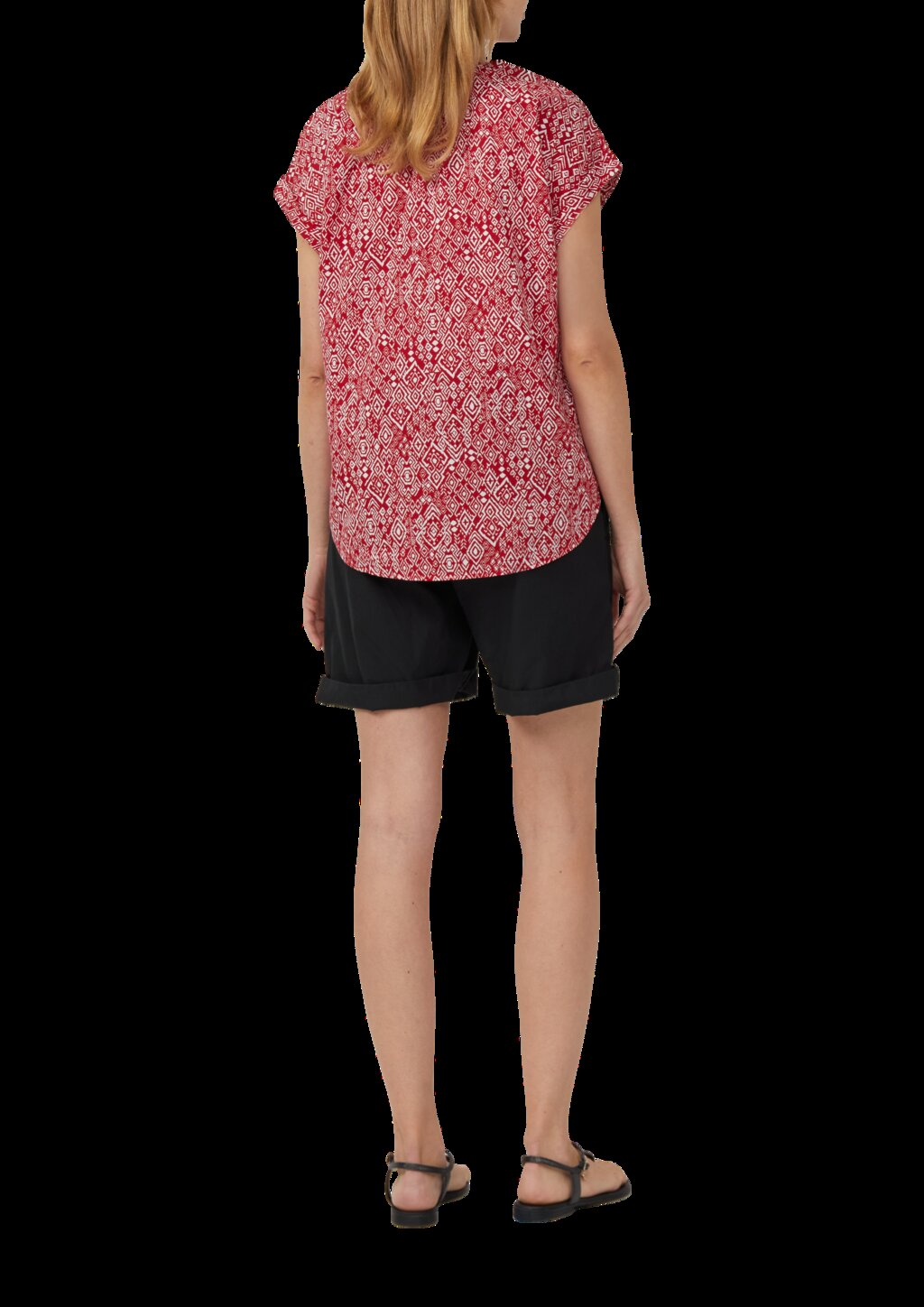 Leichte Baumwoll-Bluse mit All-over-Print