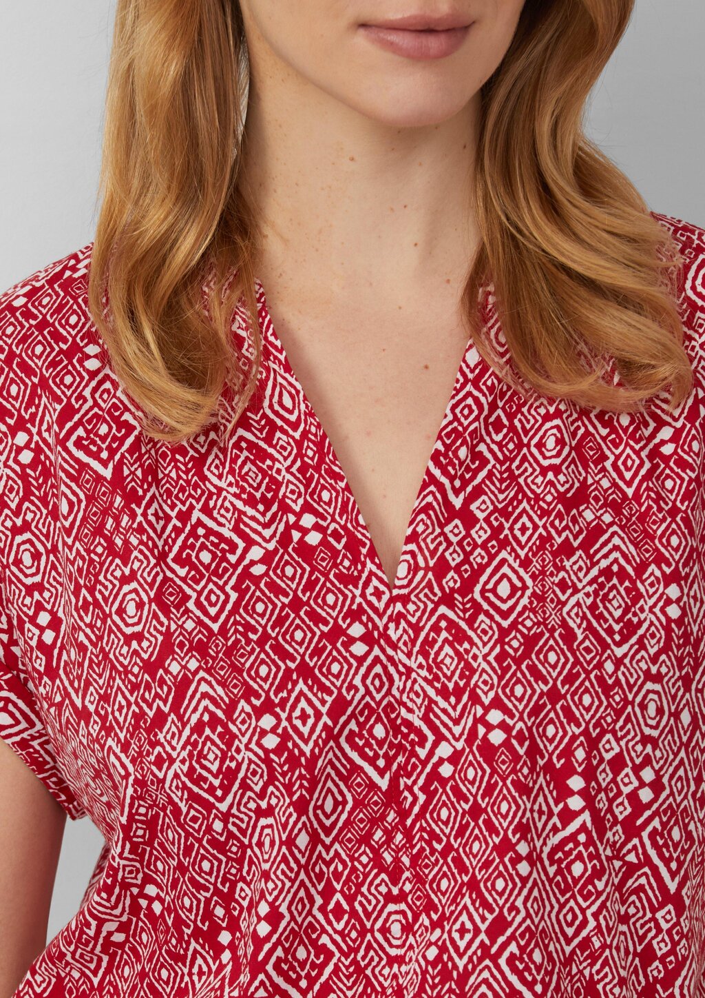 Leichte Baumwoll-Bluse mit All-over-Print