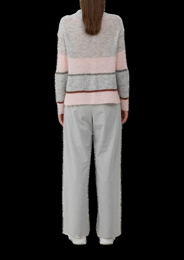 Leichter Alpakamix-Pullover mit Colour-Blocking und Pailletten