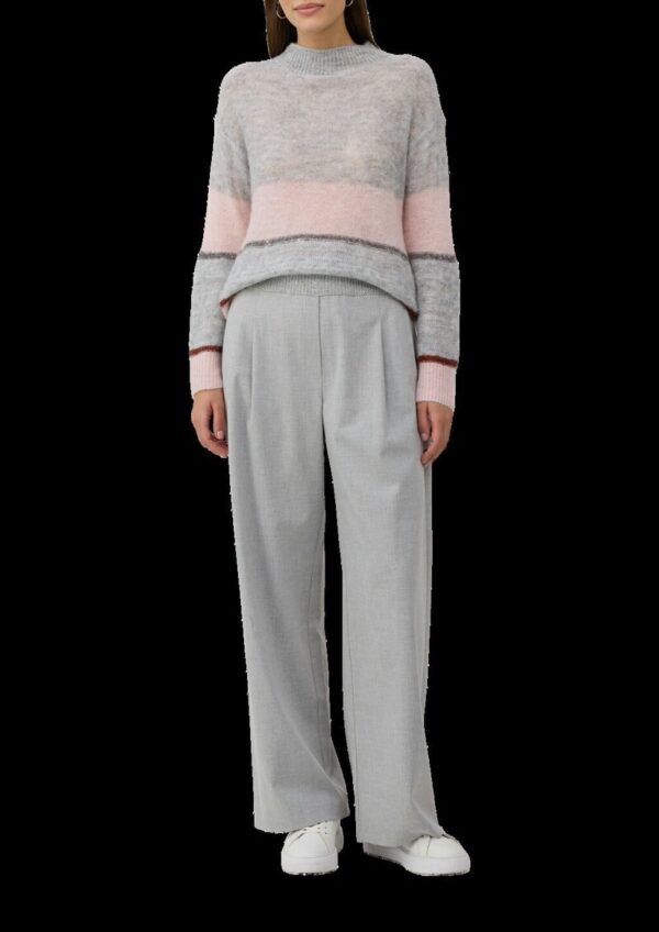 Leichter Alpakamix-Pullover mit Colour-Blocking und Pailletten