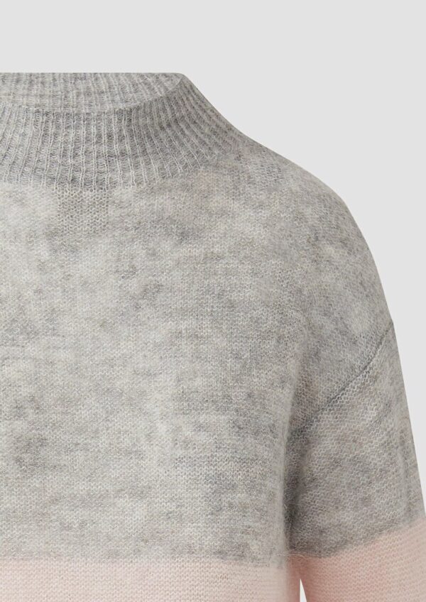 Leichter Alpakamix-Pullover mit Colour-Blocking und Pailletten