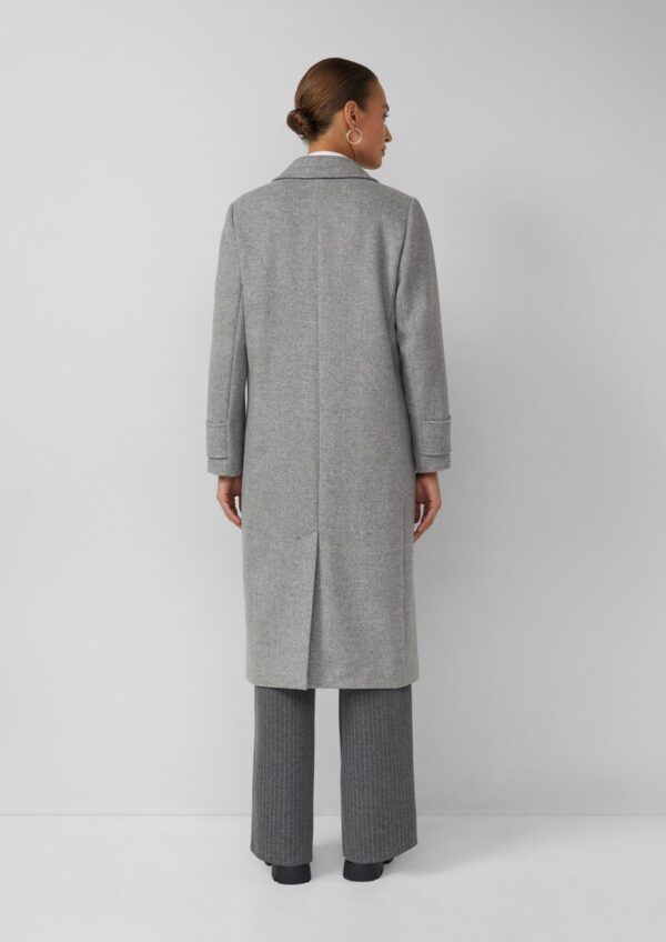Gefütterter Wollmix-Mantel mit Reverskragen