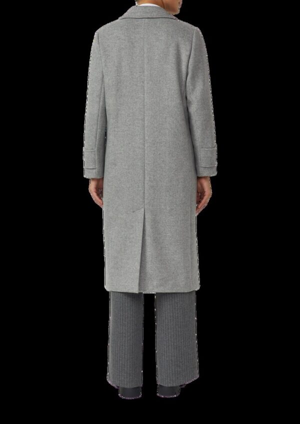 Gefütterter Wollmix-Mantel mit Reverskragen