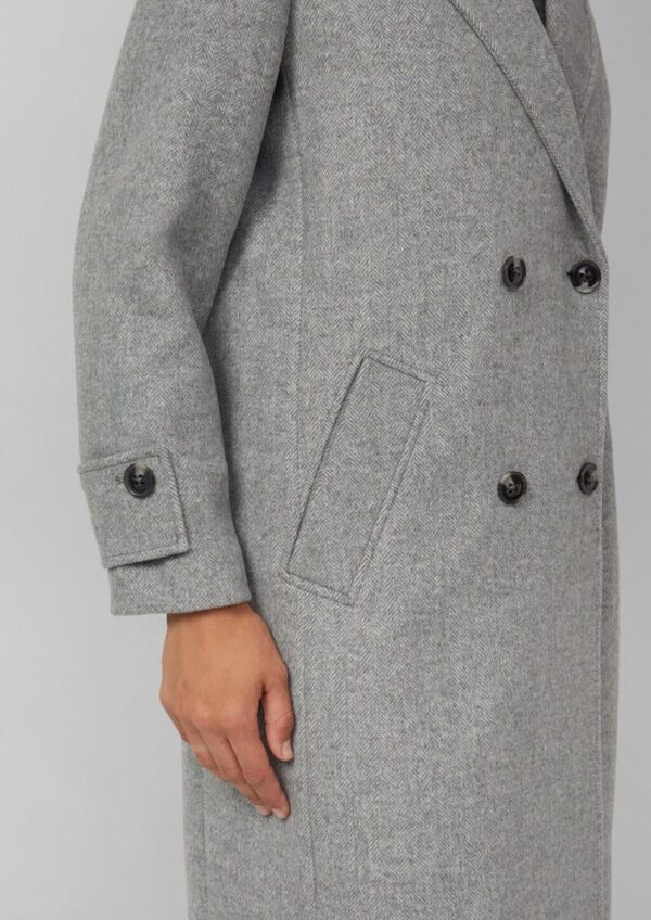 Gefütterter Wollmix-Mantel mit Reverskragen