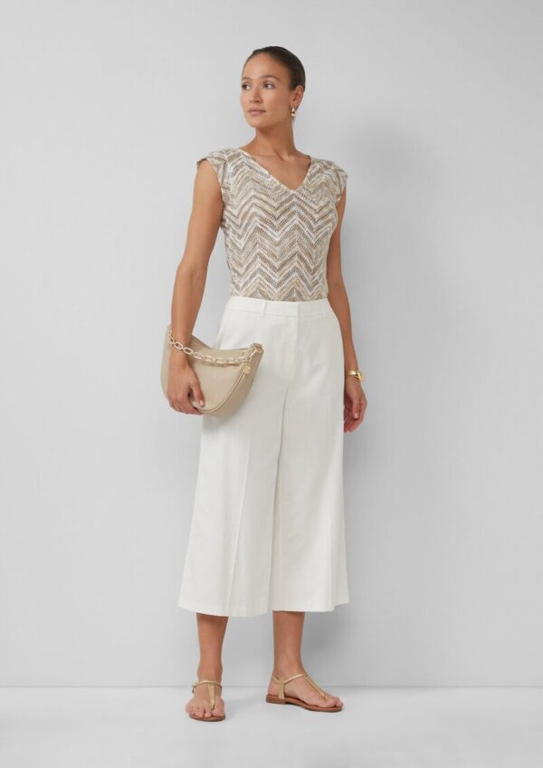 Wide-Leg-Culotte aus Lyocell-Baumwollmix