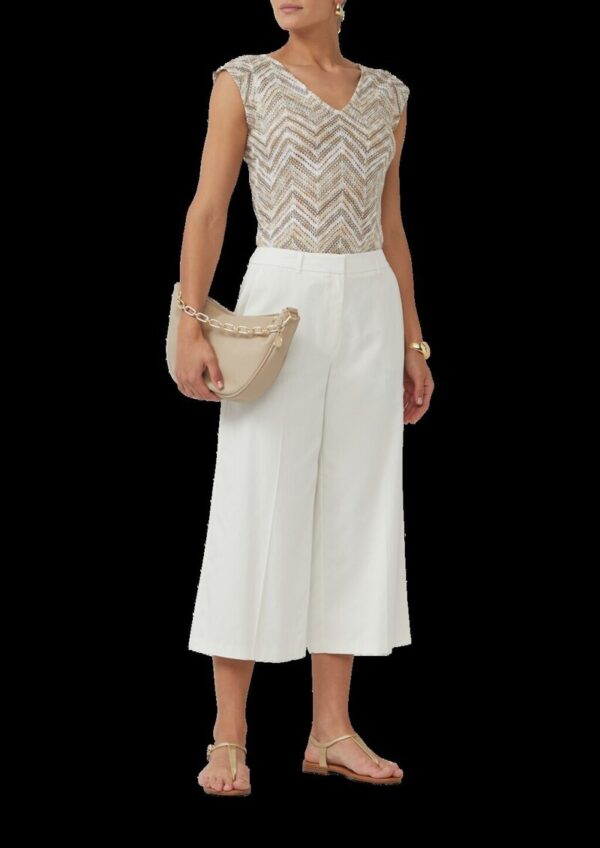 Wide-Leg-Culotte aus Lyocell-Baumwollmix