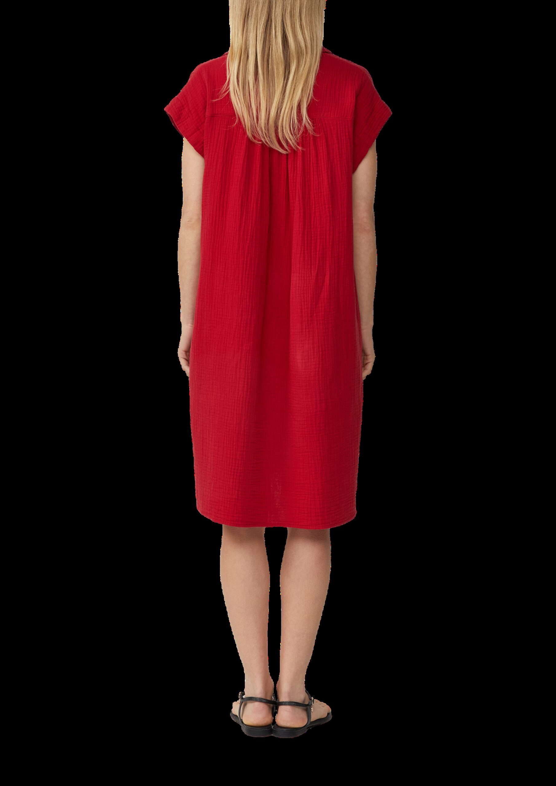 Lässiges Kleid aus Musselin mit Eingrifftaschen