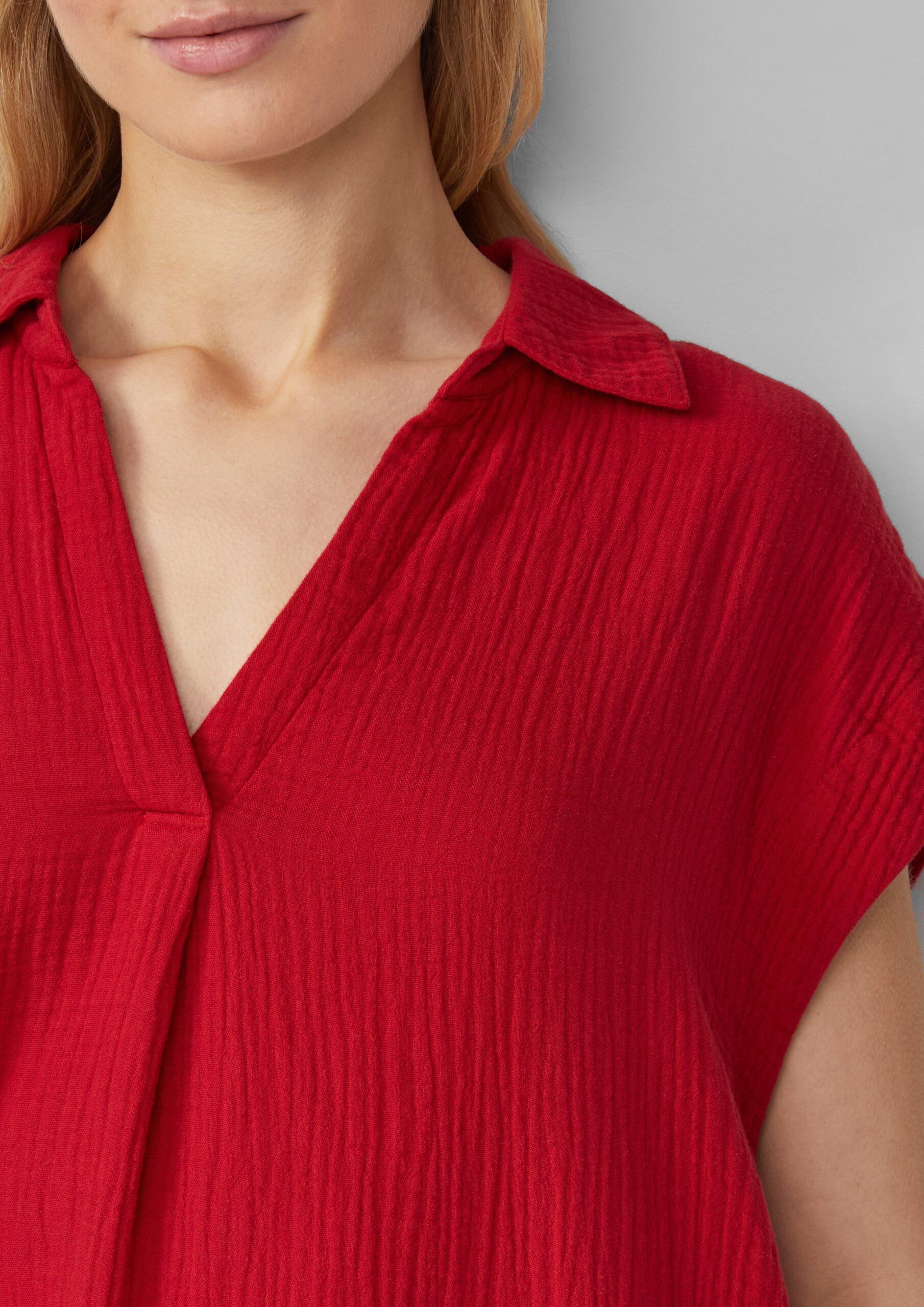 Lässiges Kleid aus Musselin mit Eingrifftaschen