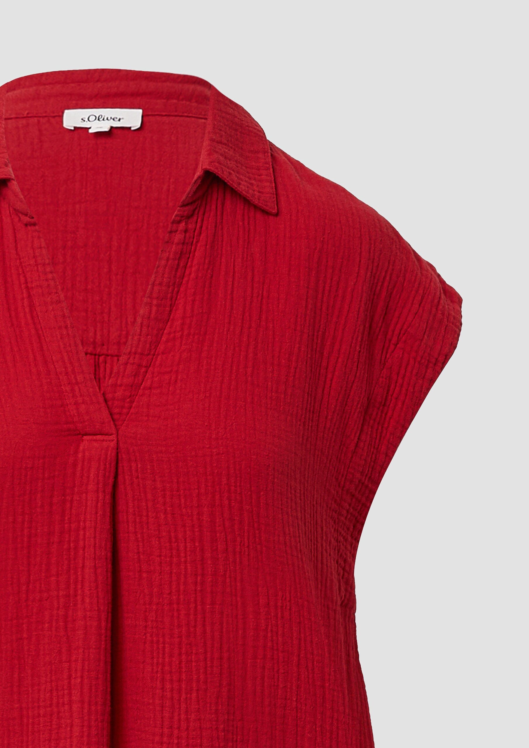 Lässiges Kleid aus Musselin mit Eingrifftaschen