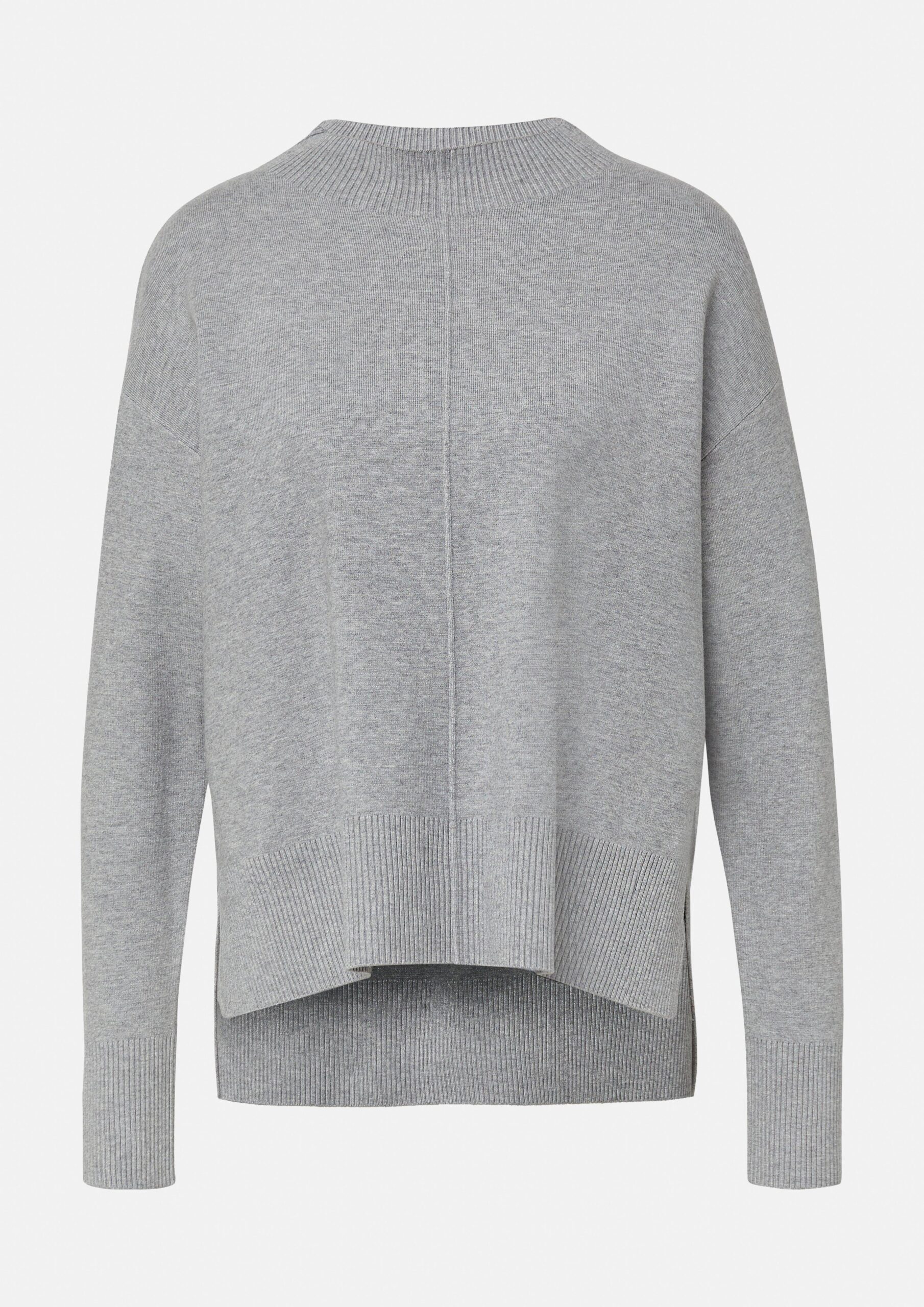 Feinstrickpullover aus Viskosemix mit Ziernaht