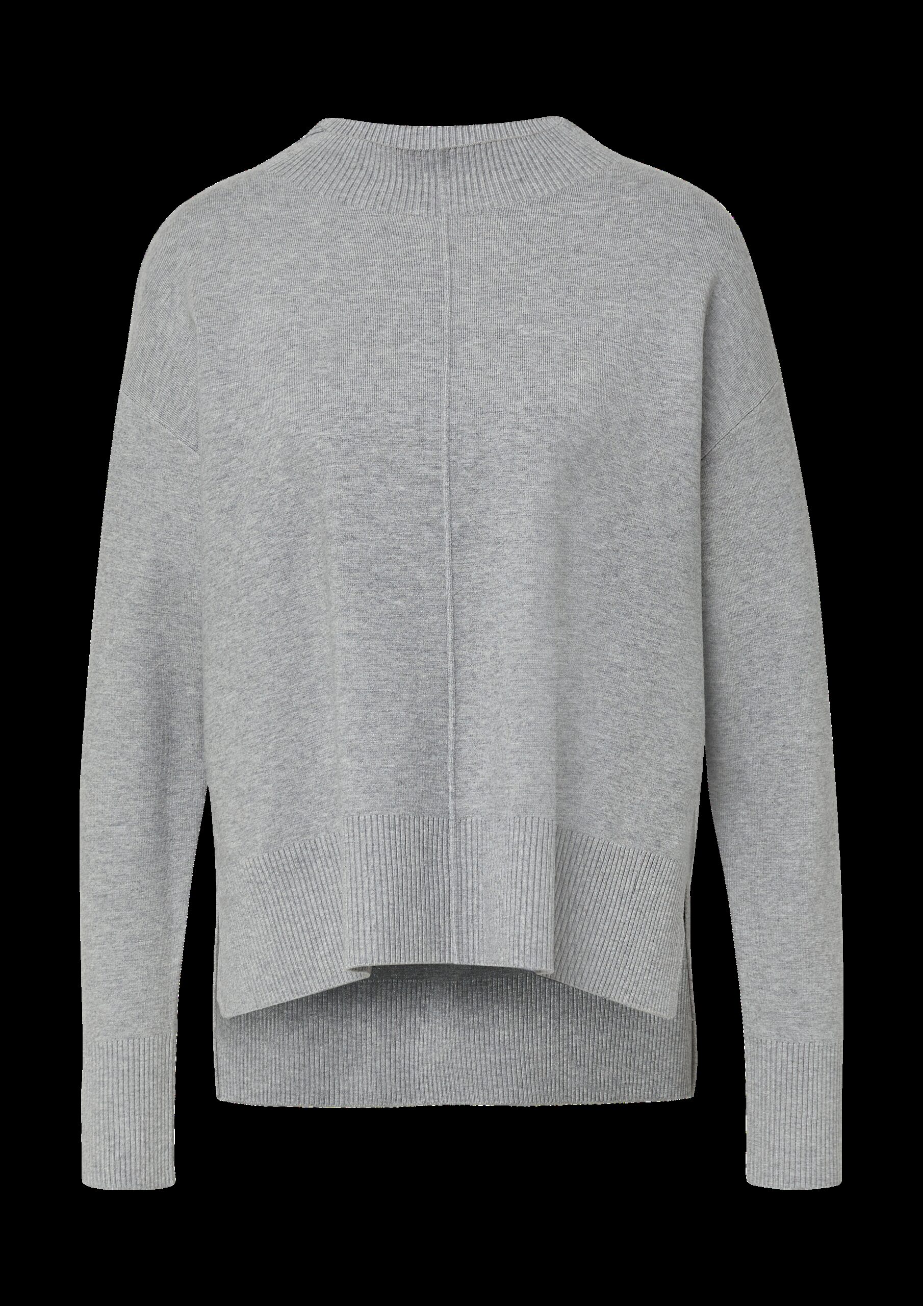 Feinstrickpullover aus Viskosemix mit Ziernaht