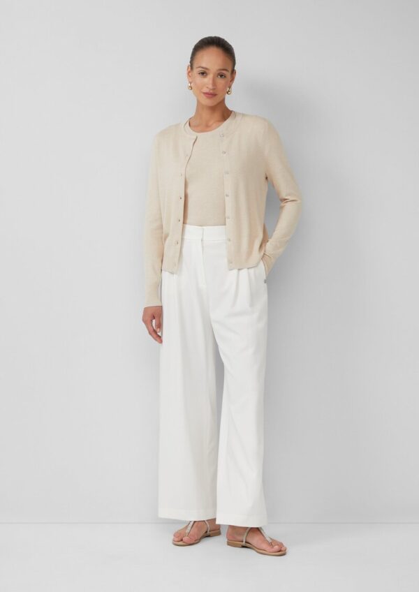 Kurzärmeliger Feinstrickpullover mit Glitzer-Details