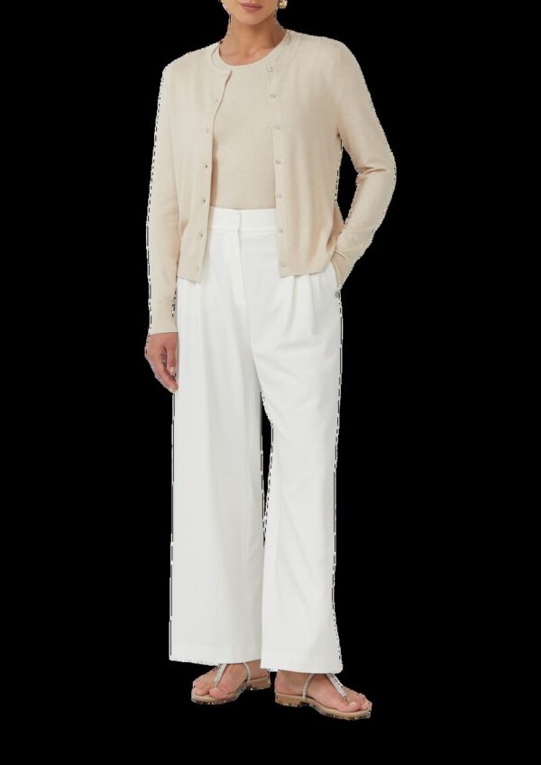 Kurzärmeliger Feinstrickpullover mit Glitzer-Details