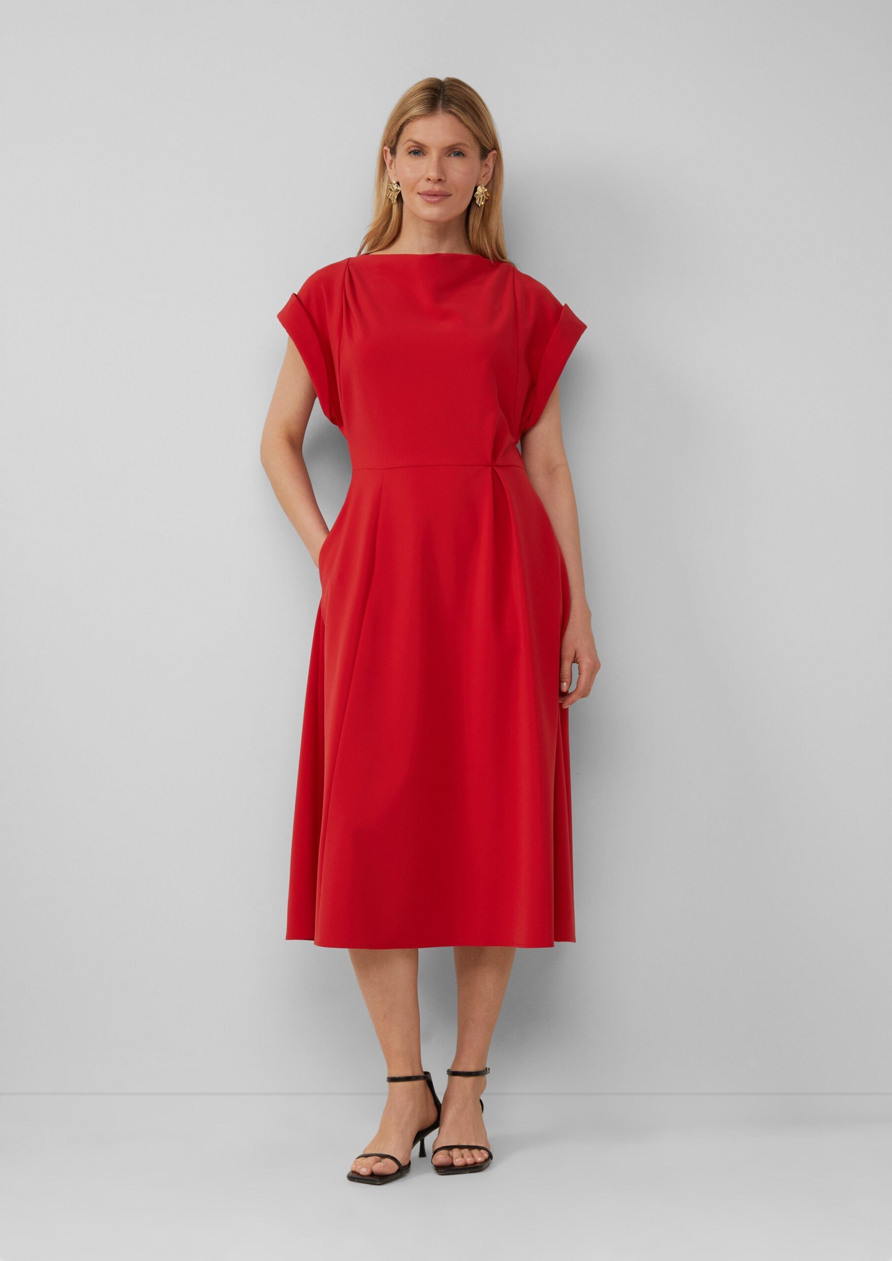 Midikleid mit Turn-up-Ärmeln