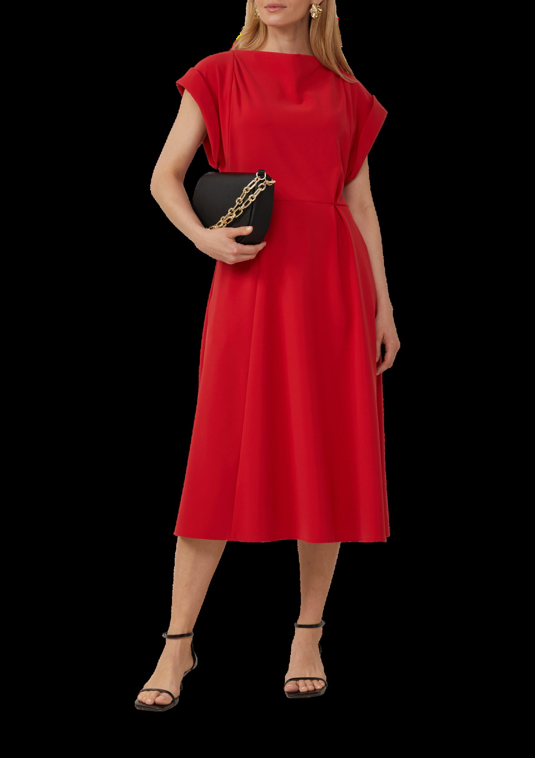 Midikleid mit Turn-up-Ärmeln