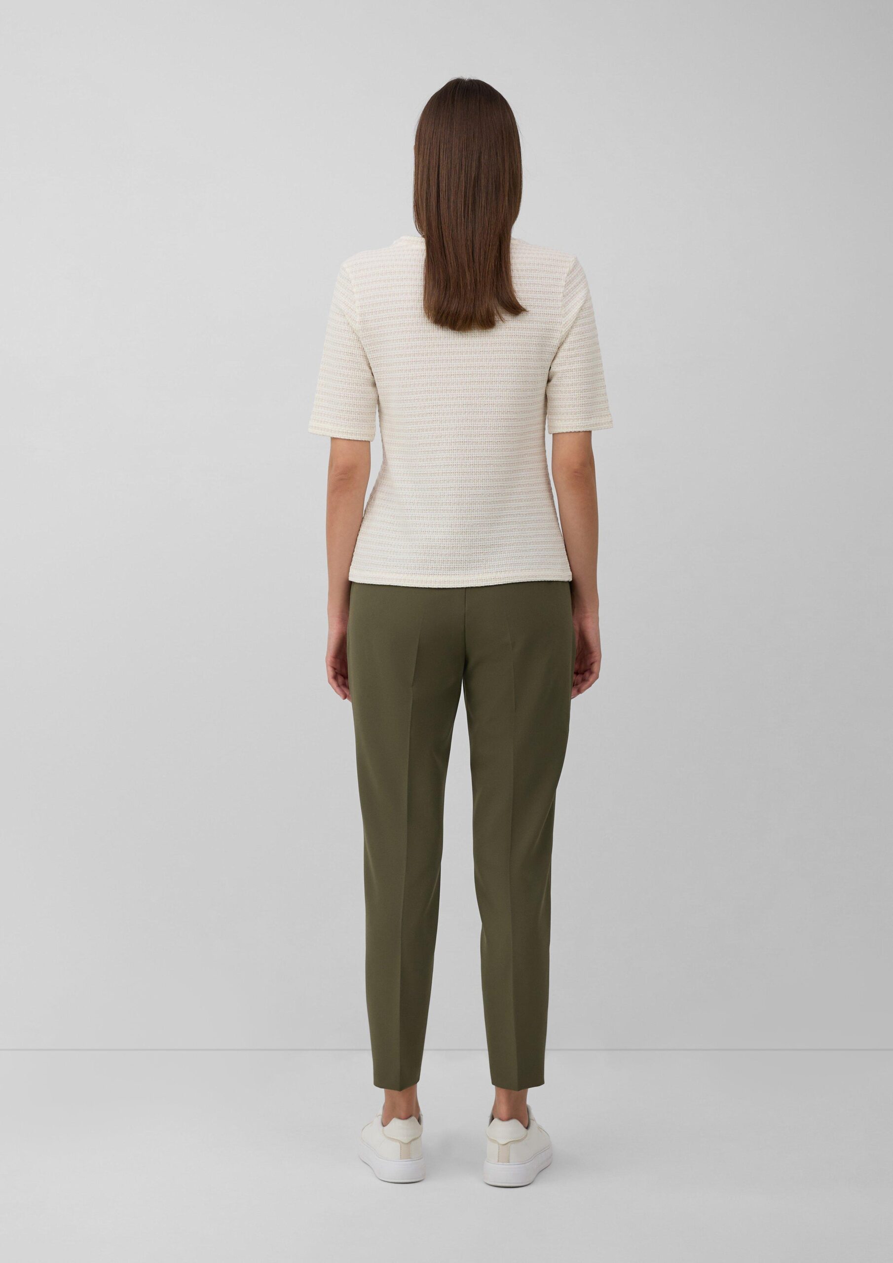 Bicolor-Shirt mit Strukturmuster