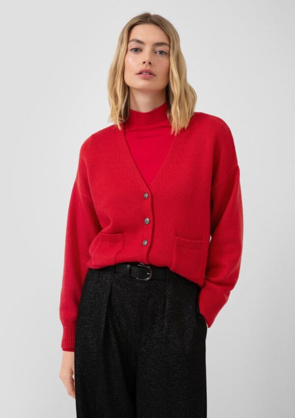 Cardigan aus Wollmix mit Metall-Knöpfen