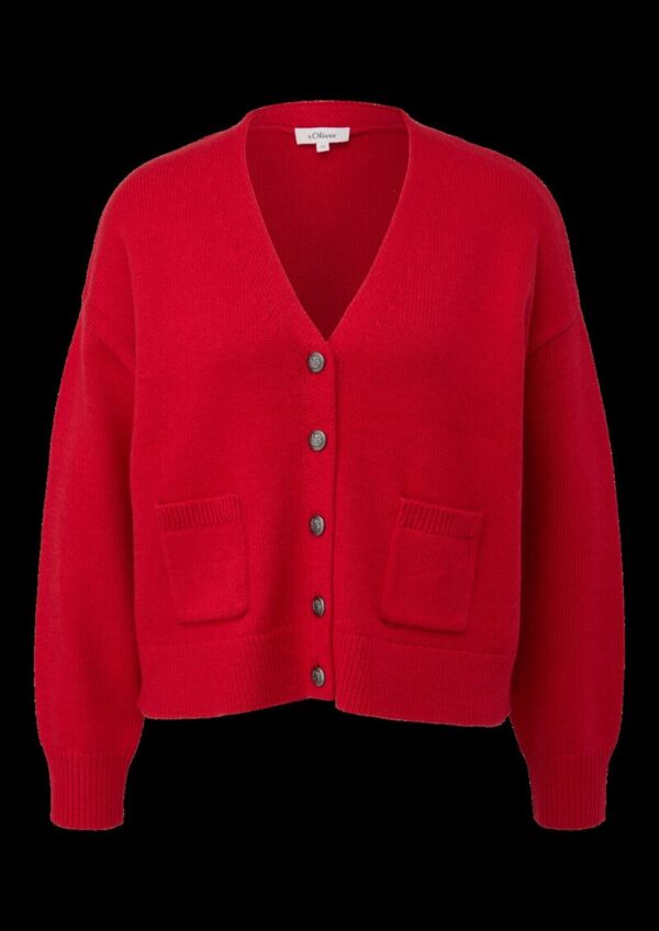 Cardigan aus Wollmix mit Metall-Knöpfen