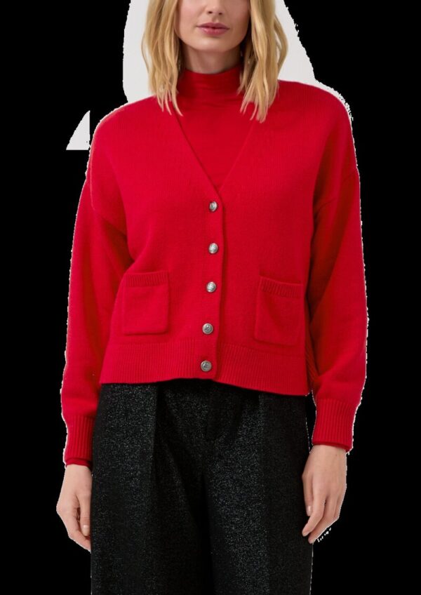 Cardigan aus Wollmix mit Metall-Knöpfen
