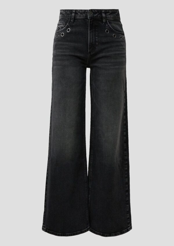 Jeans Catie / Slim Fit / High Rise / Wide Leg / Ösen