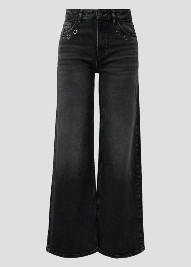 Jeans Catie / Slim Fit / High Rise / Wide Leg / Ösen