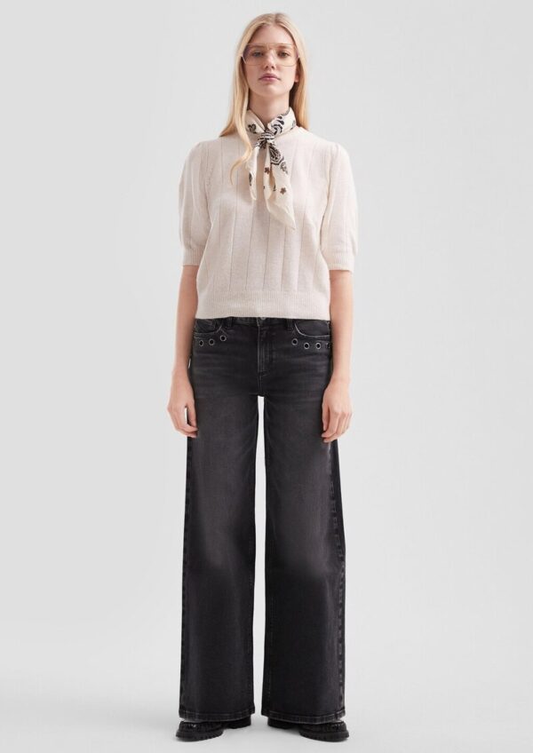 Jeans Catie / Slim Fit / High Rise / Wide Leg / Ösen