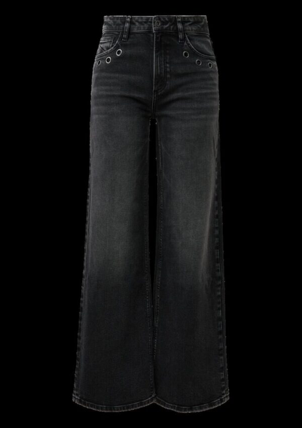 Jeans Catie / Slim Fit / High Rise / Wide Leg / Ösen