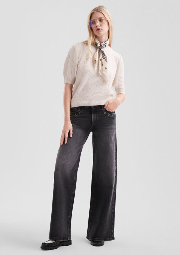 Jeans Catie / Slim Fit / High Rise / Wide Leg / Ösen