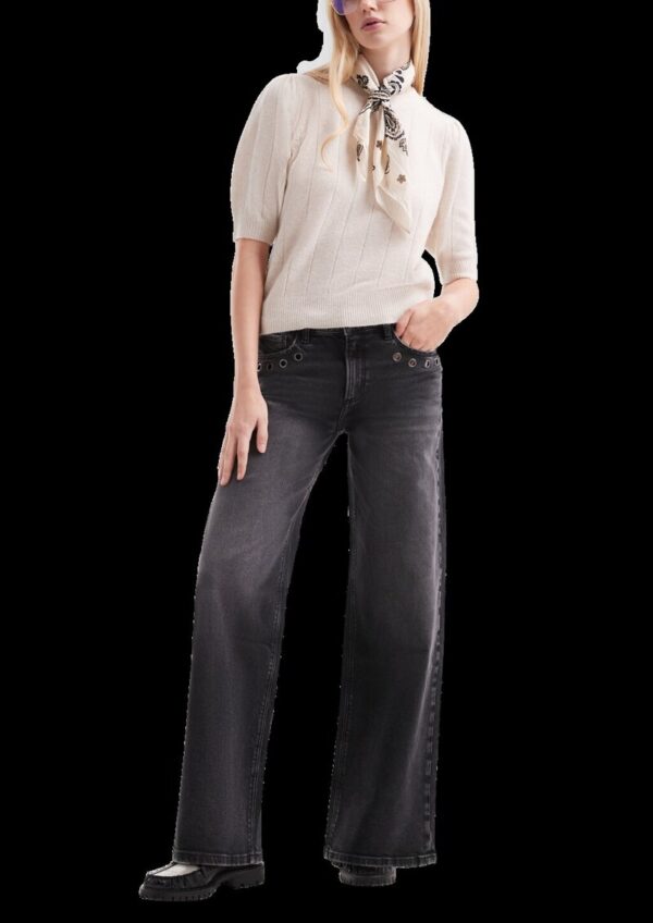 Jeans Catie / Slim Fit / High Rise / Wide Leg / Ösen