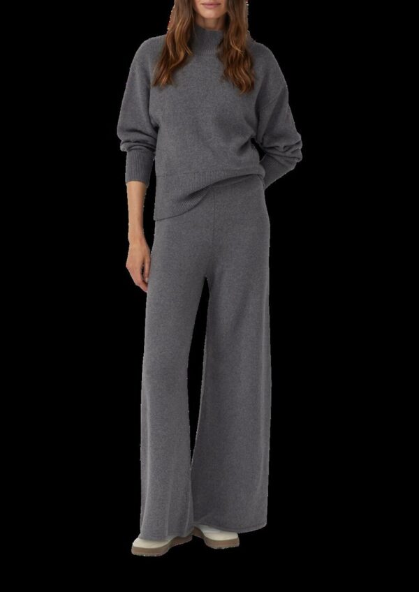 Weiche Wide Leg Strickhose