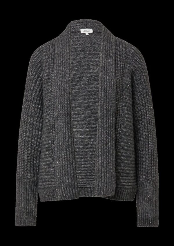 Glitzernder Cardigan mit Schalkragen