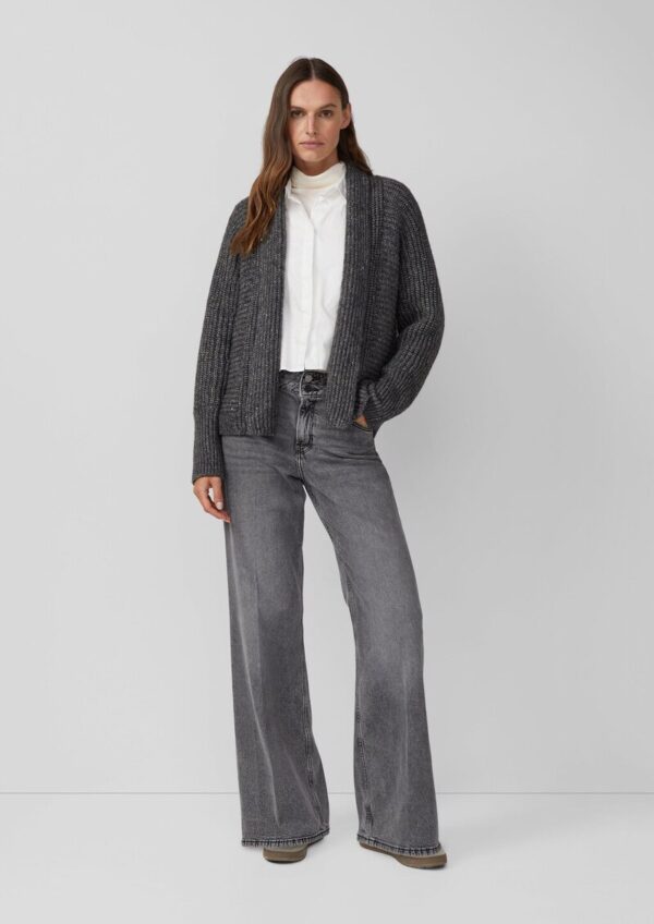 Glitzernder Cardigan mit Schalkragen