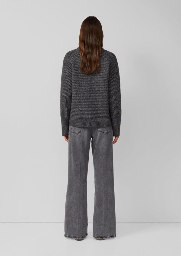 Glitzernder Cardigan mit Schalkragen