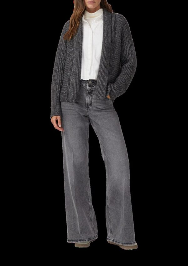 Glitzernder Cardigan mit Schalkragen