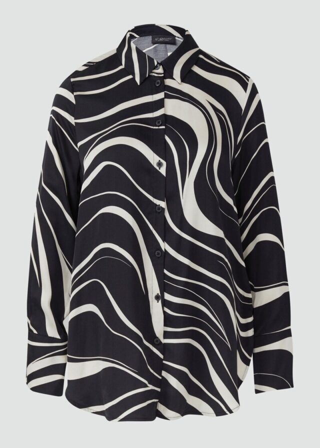Hemdbluse mit All-over-Print