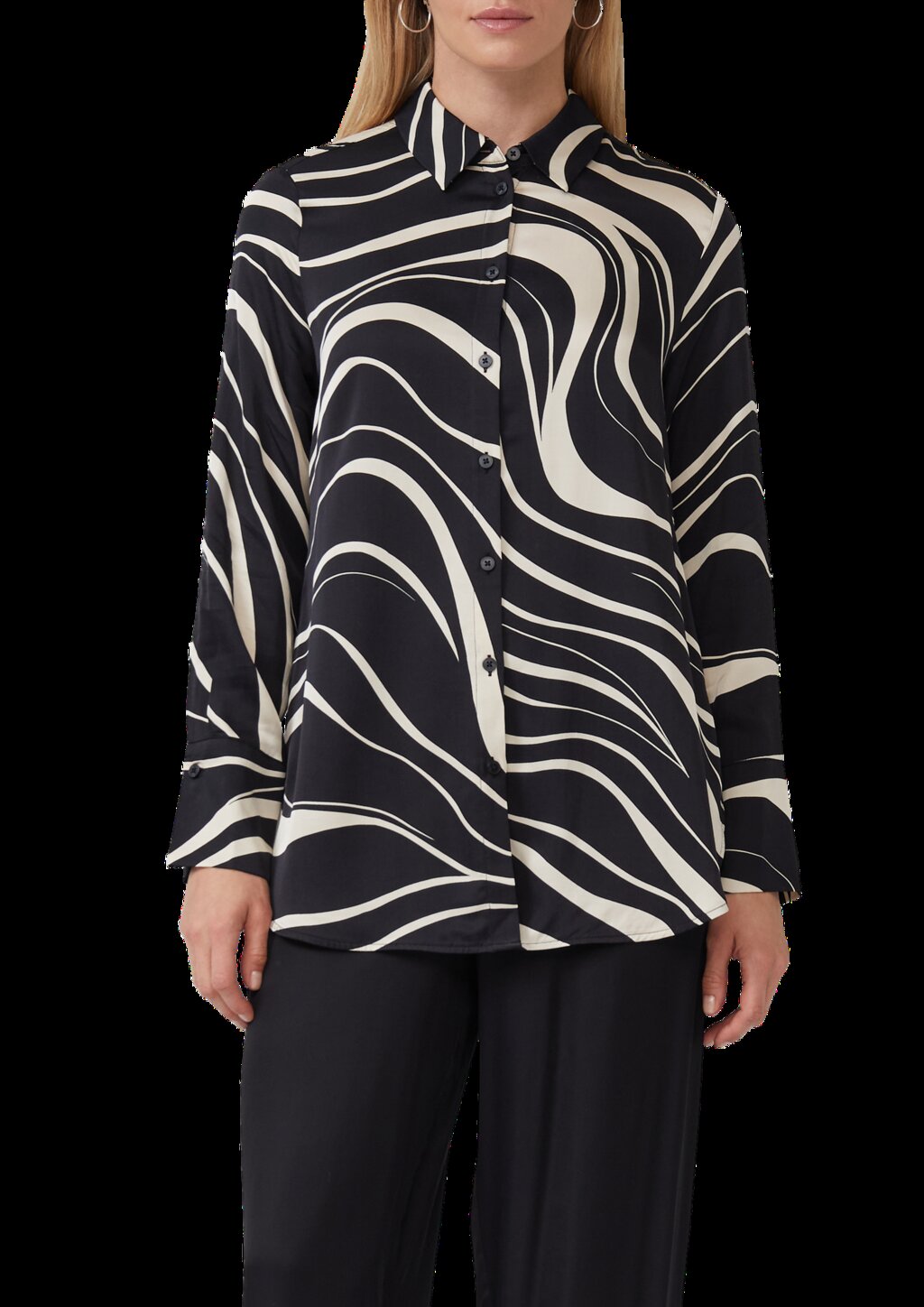 Hemdbluse mit All-over-Print