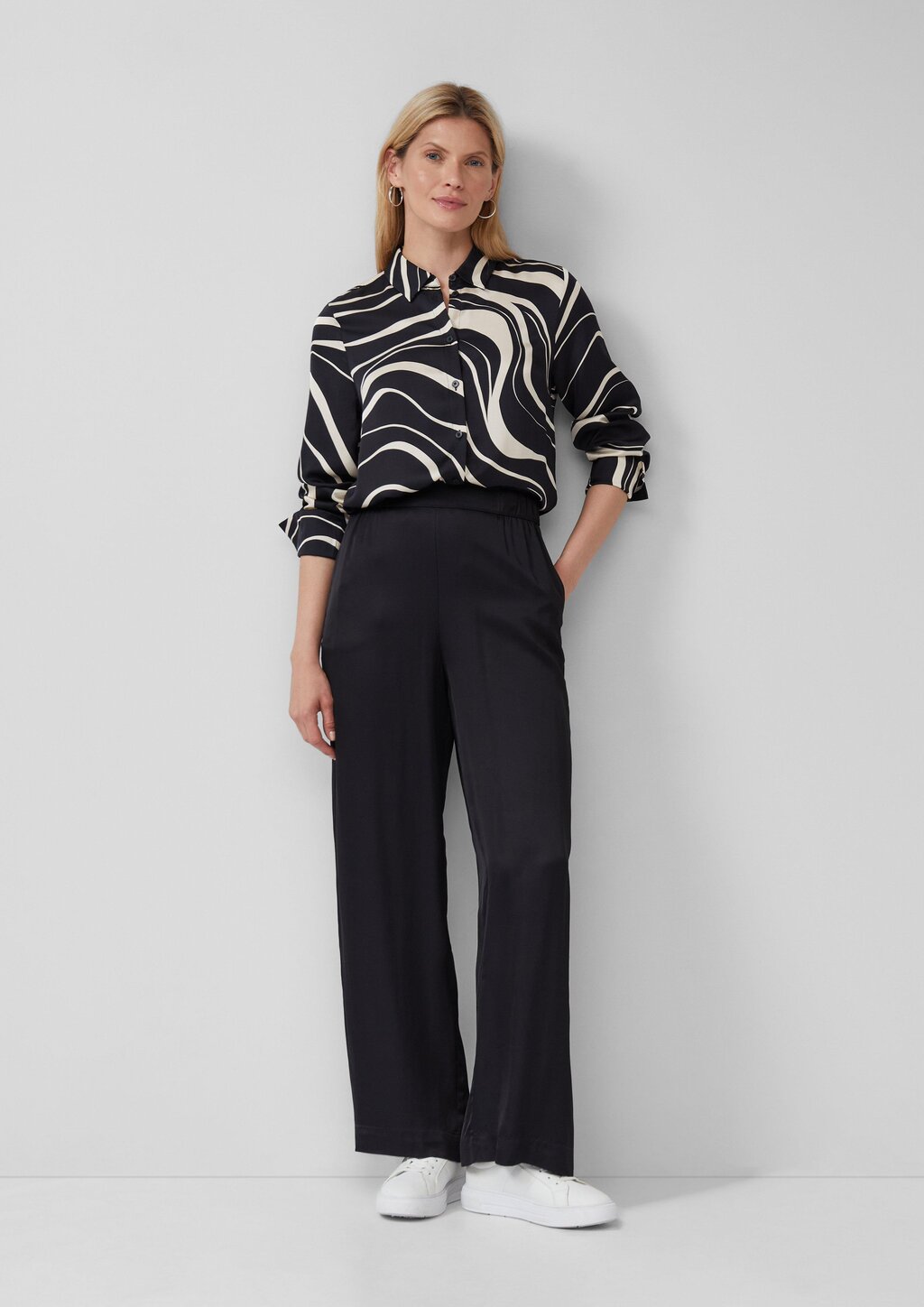 Hemdbluse mit All-over-Print