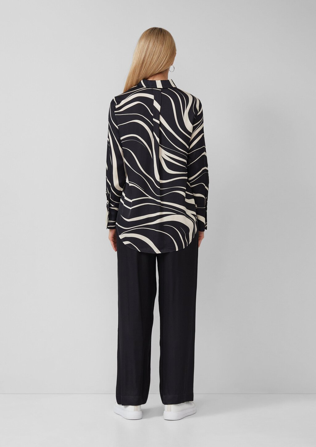 Hemdbluse mit All-over-Print